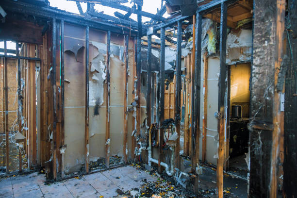 Professional Fire Damage Removal technician working in Long Beach, NY